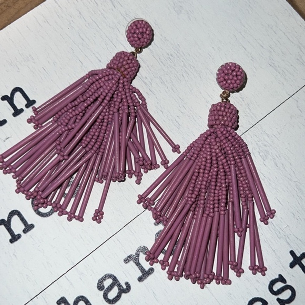 BRAND NEW Purple Tassel Post Earrings.